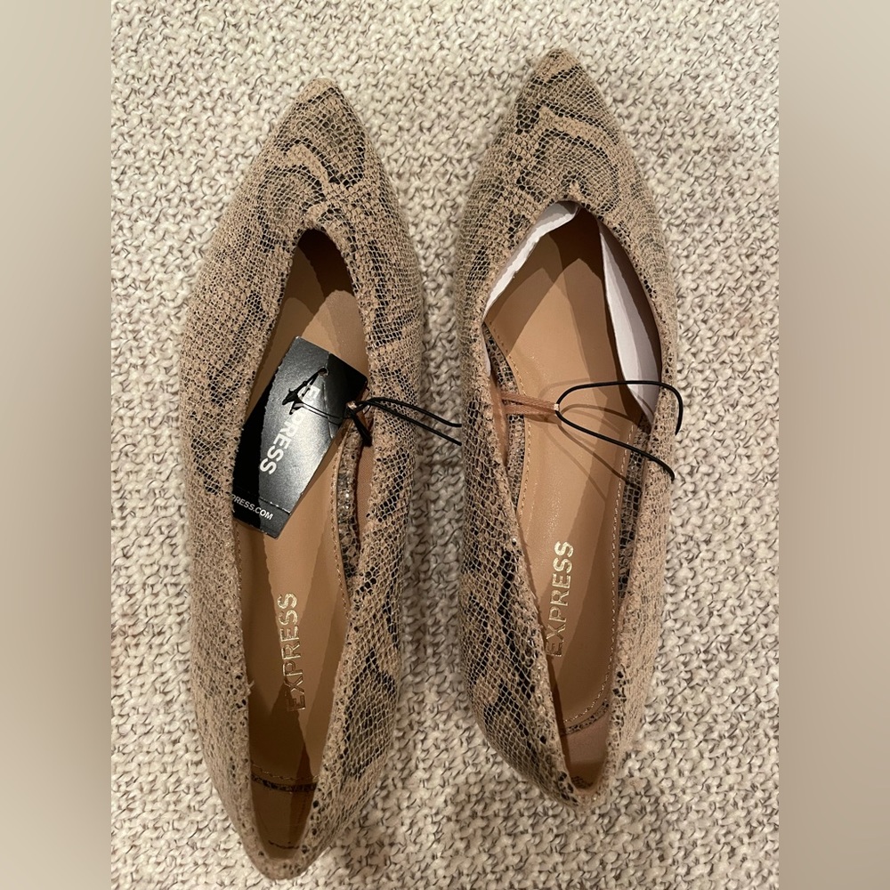 Snakeskin Patterned Flats